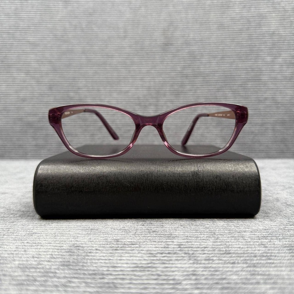 Revlon RV5042 Plum‎ Purple Cat Eye Y2k Eyeglasses Frames Rose Gold Textured 52mm